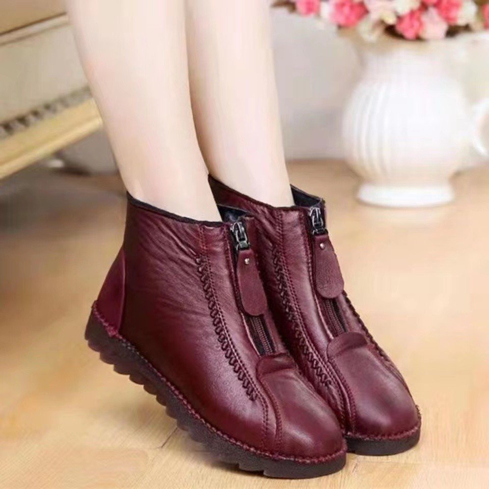 Bottines antidérapantes en simili cuir : élégance et sécurité au quotidien