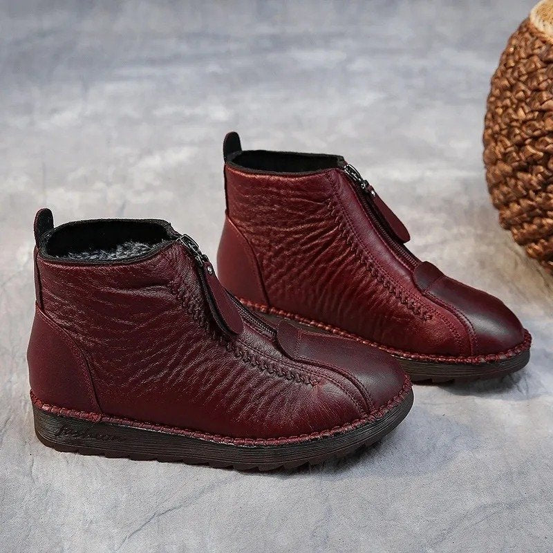 Bottines antidérapantes en simili cuir : élégance et sécurité au quotidien