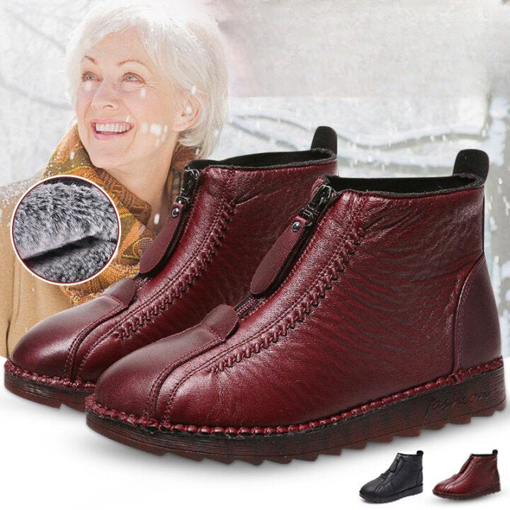 Bottines antidérapantes en simili cuir : élégance et sécurité au quotidien