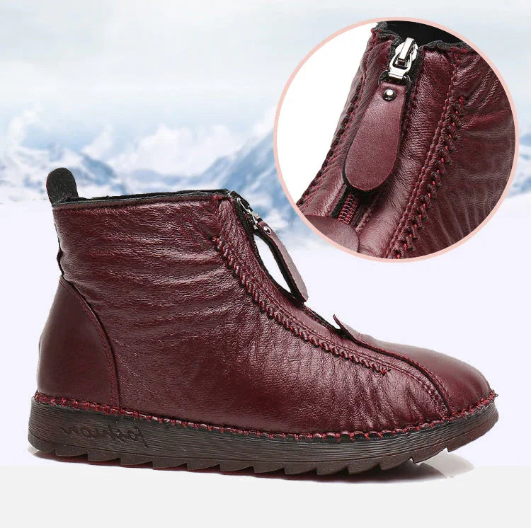 Bottines antidérapantes en simili cuir : élégance et sécurité au quotidien