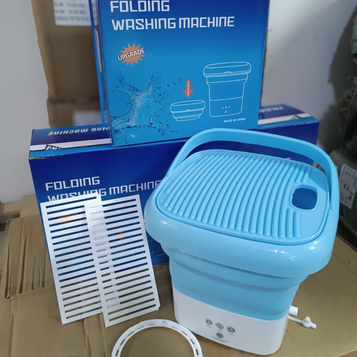 Mini wasmachine voor onderweg: snelle was- en droogfunctie 